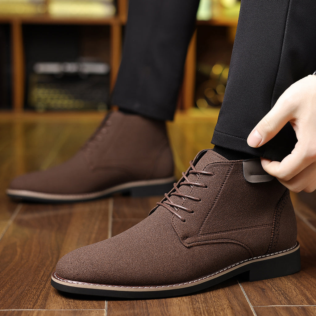 Lace Up Chukka Boots with Round Toe