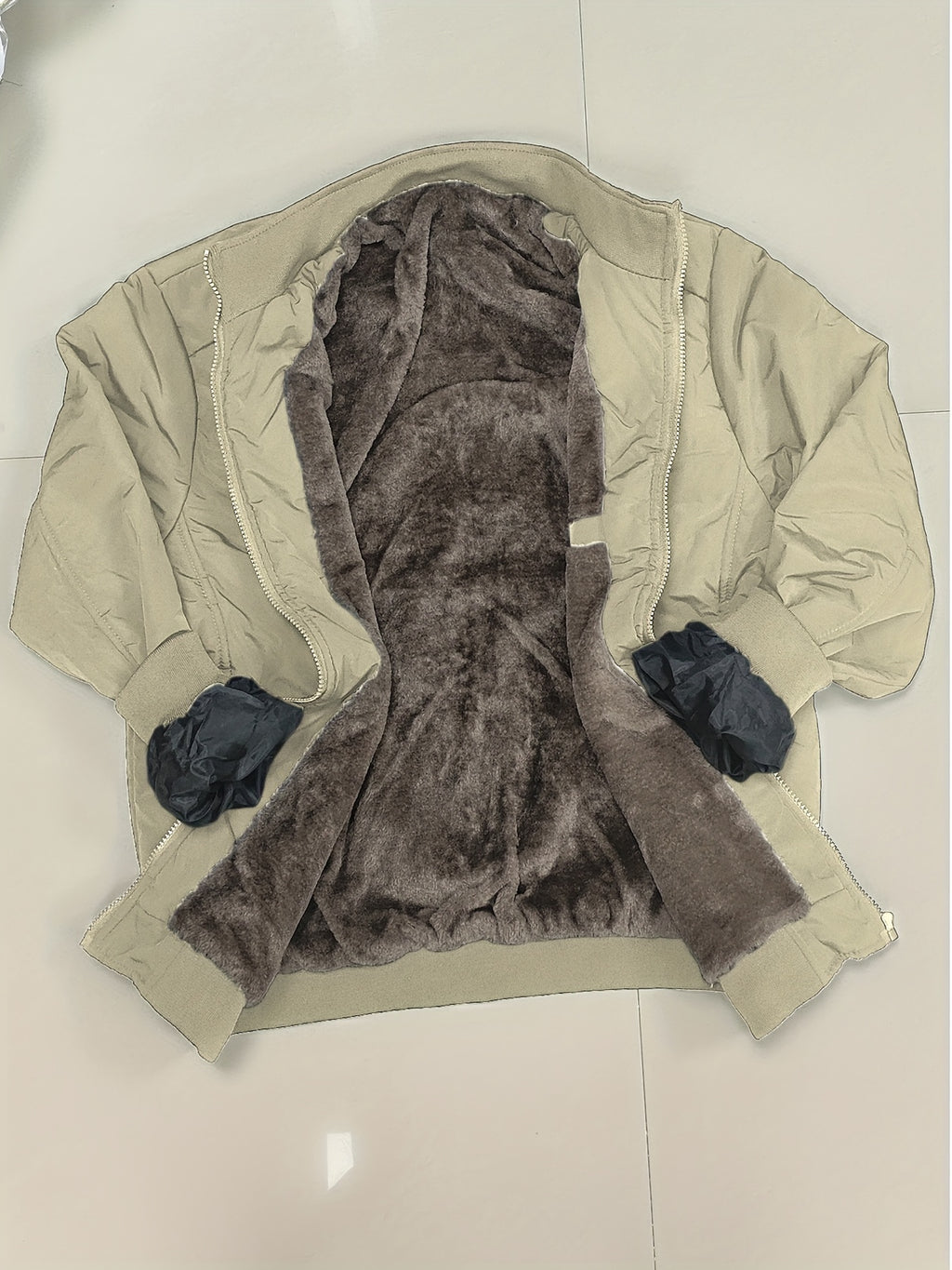 Fleece Jacket with Stand Collar