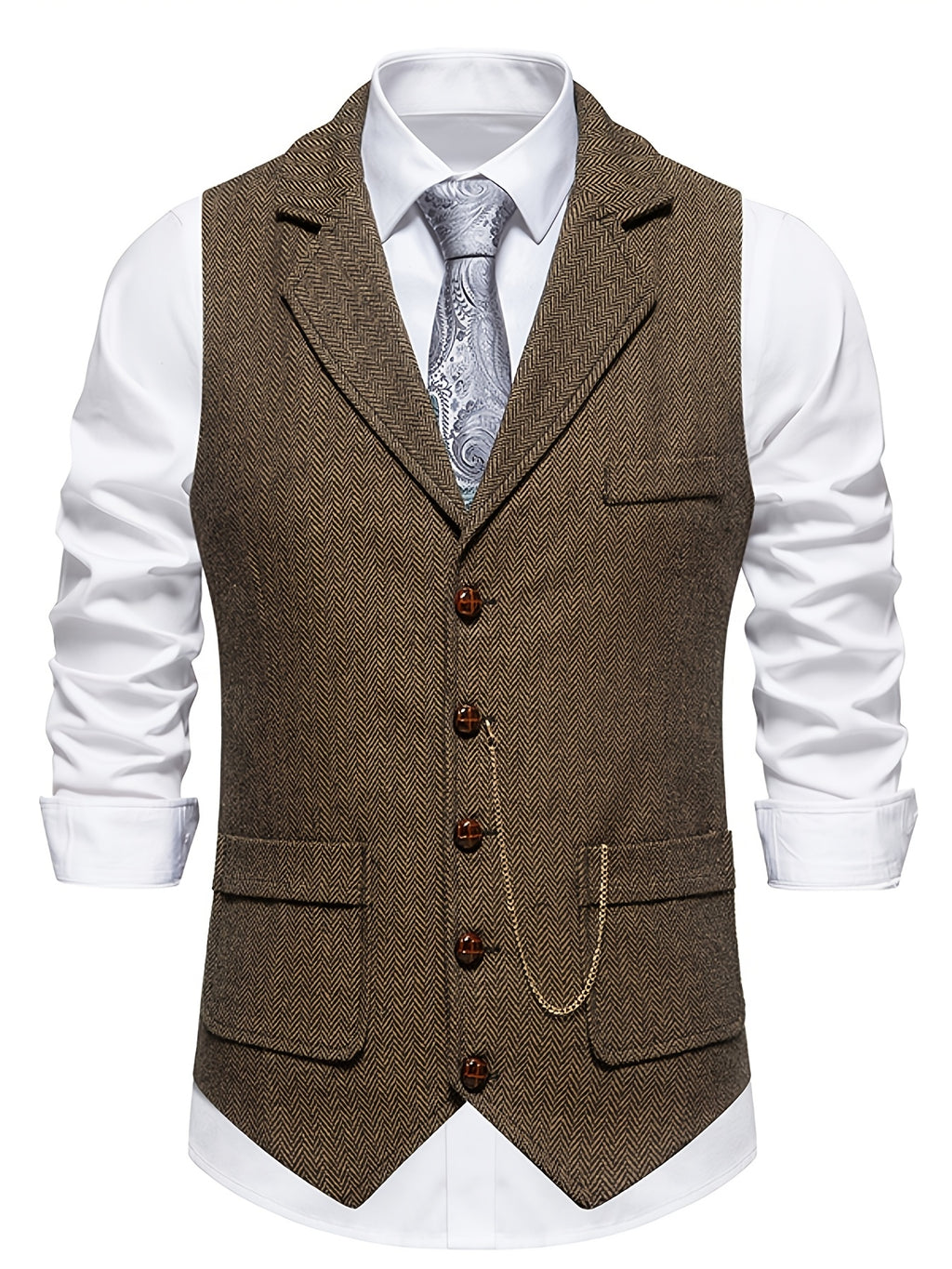 Brown Suit Vest for men