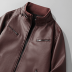 Dark Brown Leather Jacket for men, view 4