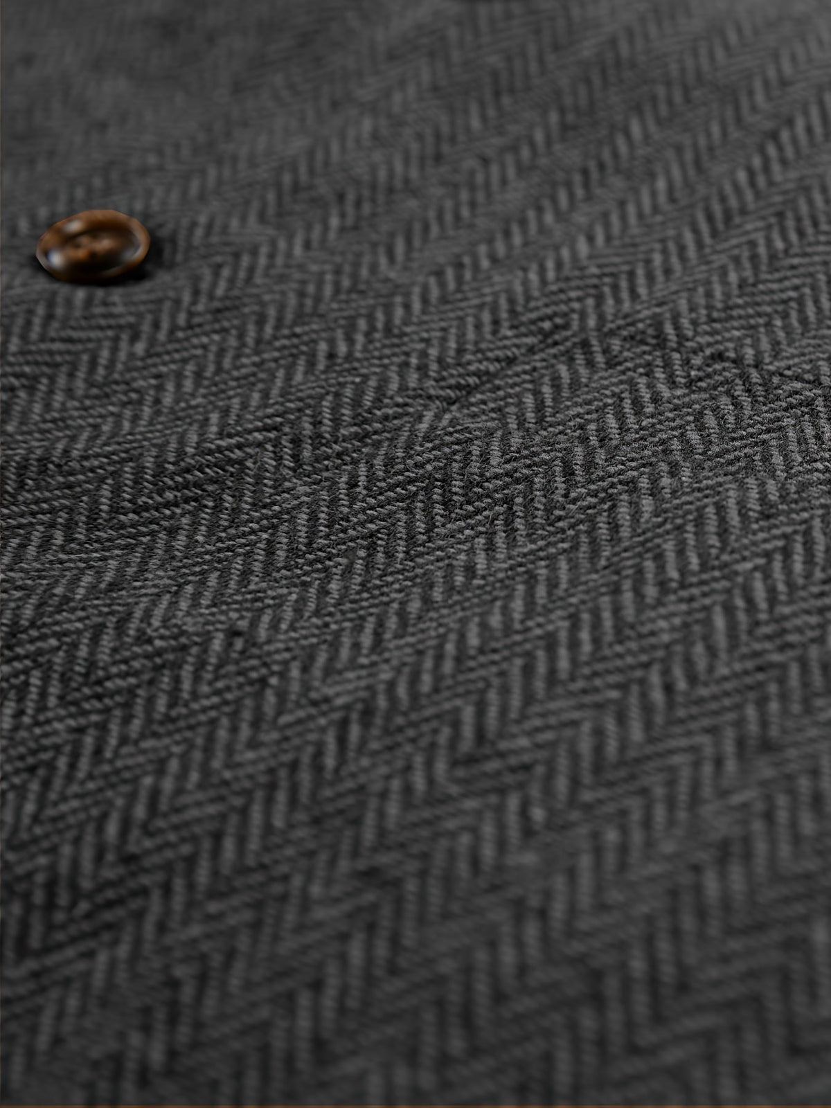 Herringbone Suit Vest for Men with Button Front