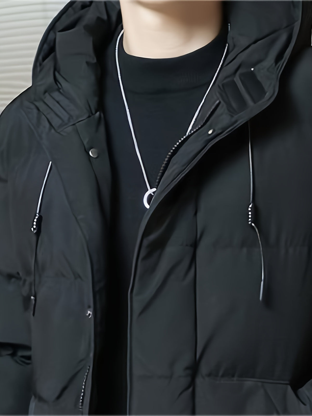 Hooded Winter Coat with Longline Quilting