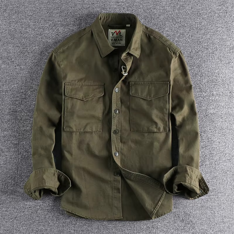 Green Work Shirt for men