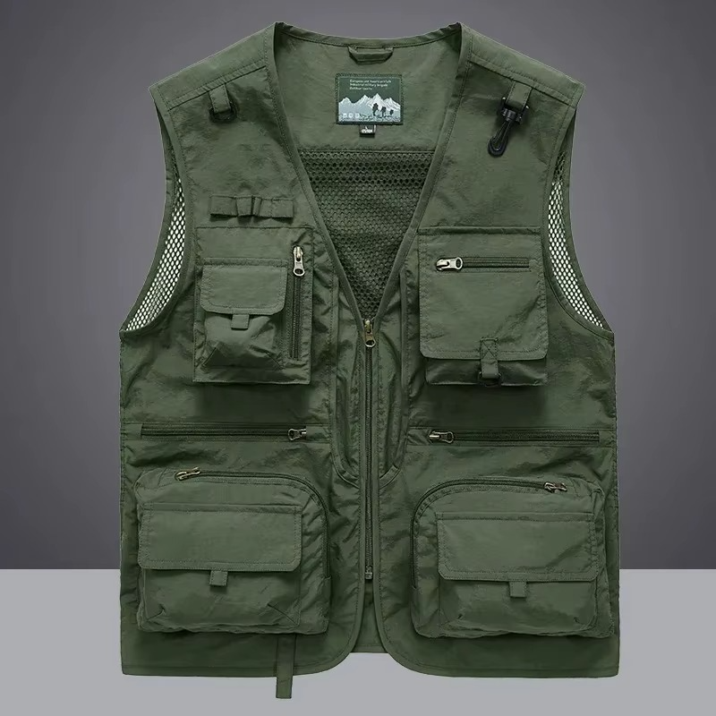 Green Fishing Vest for men