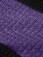 Mens hoodie in Purple, close-up of the waffle knit stripe