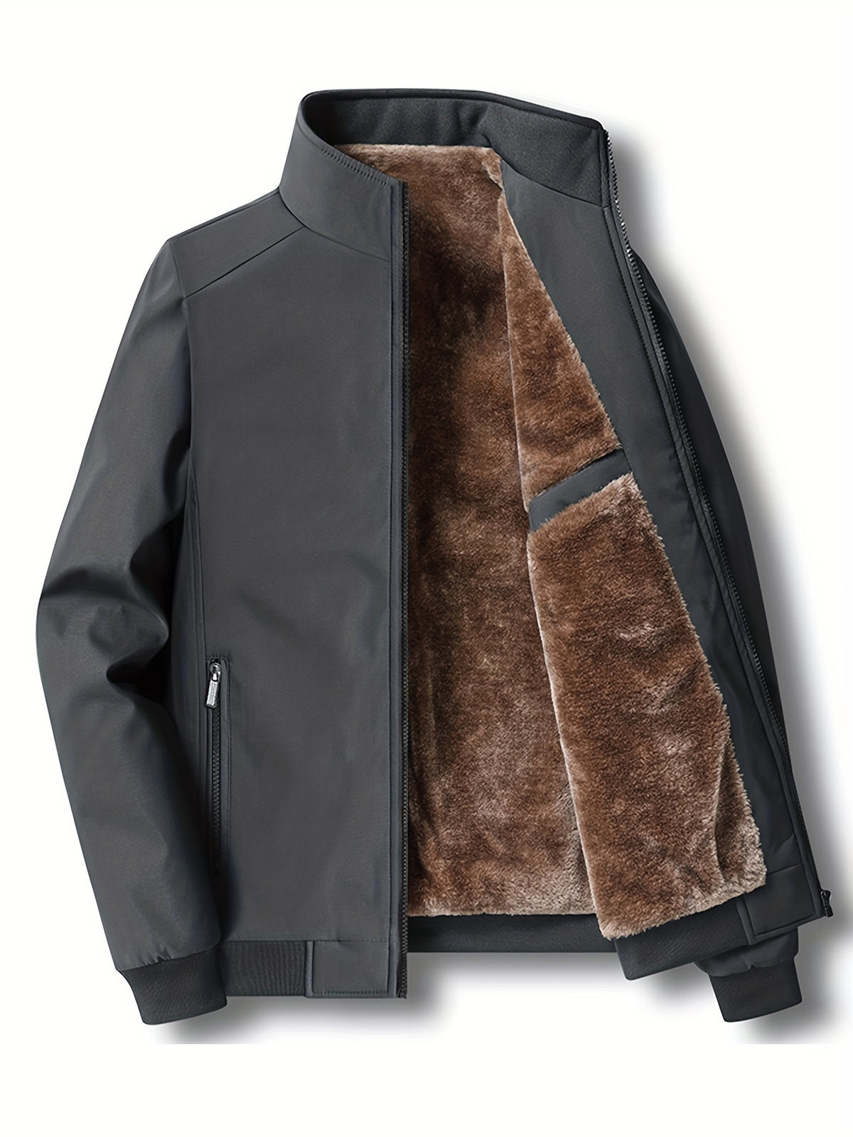Fleece Jacket with Stand Collar