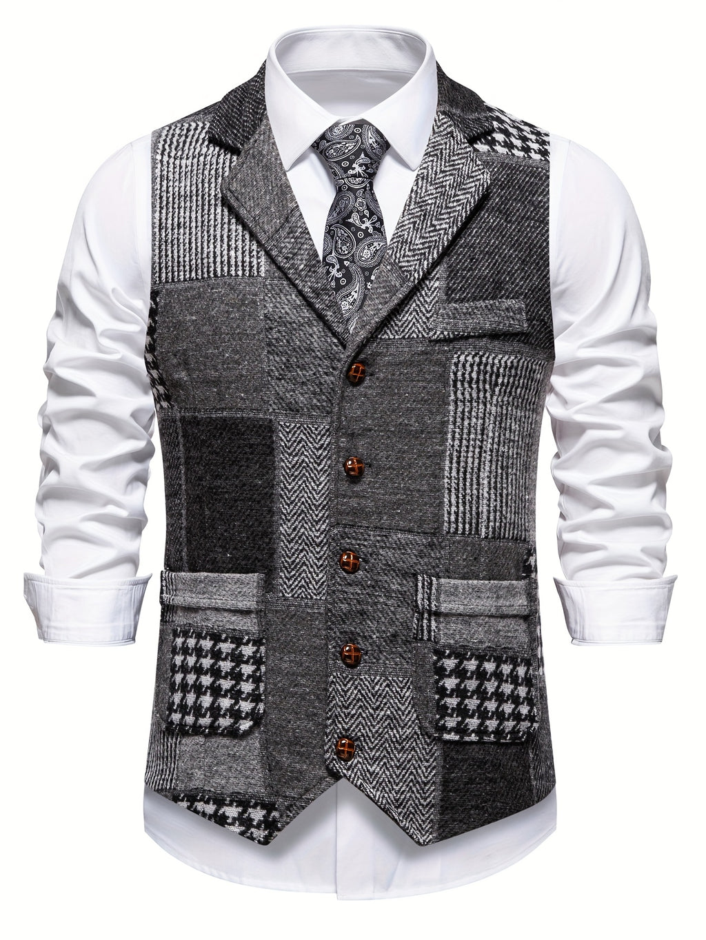 Gray Suit Vest for men