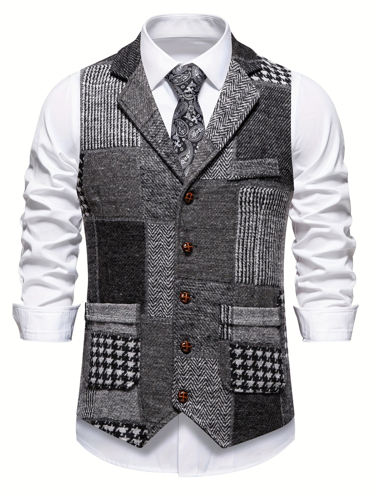 Gray Suit Vest for men