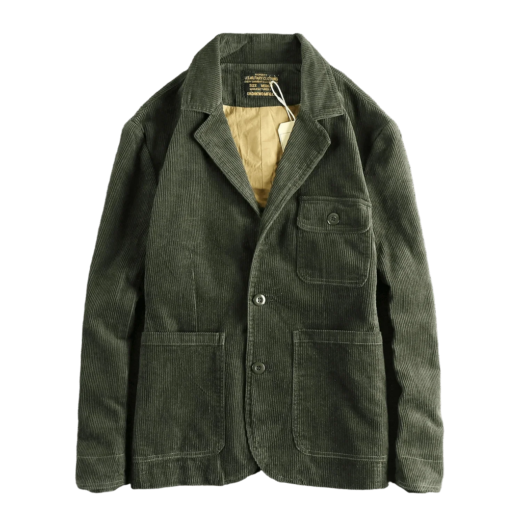Green Corduroy Blazer for men