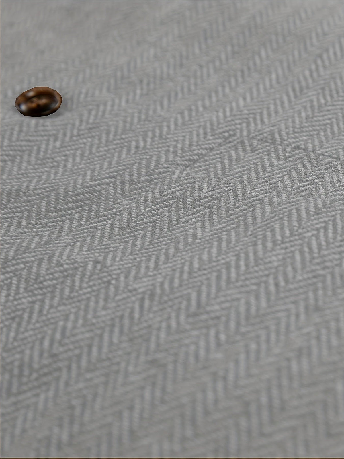 Herringbone Suit Vest for Men with Button Front