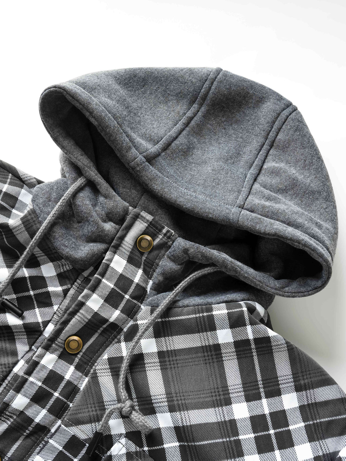 Hooded Flannel Shirt Jacket for men, detail 8