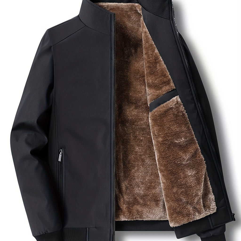 Fleece Jacket with Stand Collar
