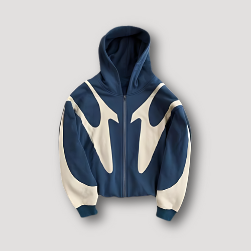 Blue Zip Up Hoodie for men