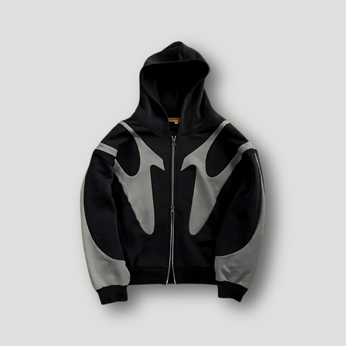 Black Zip Up Hoodie for men