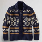 Nordic Patterned Cardigan for Men, view 1