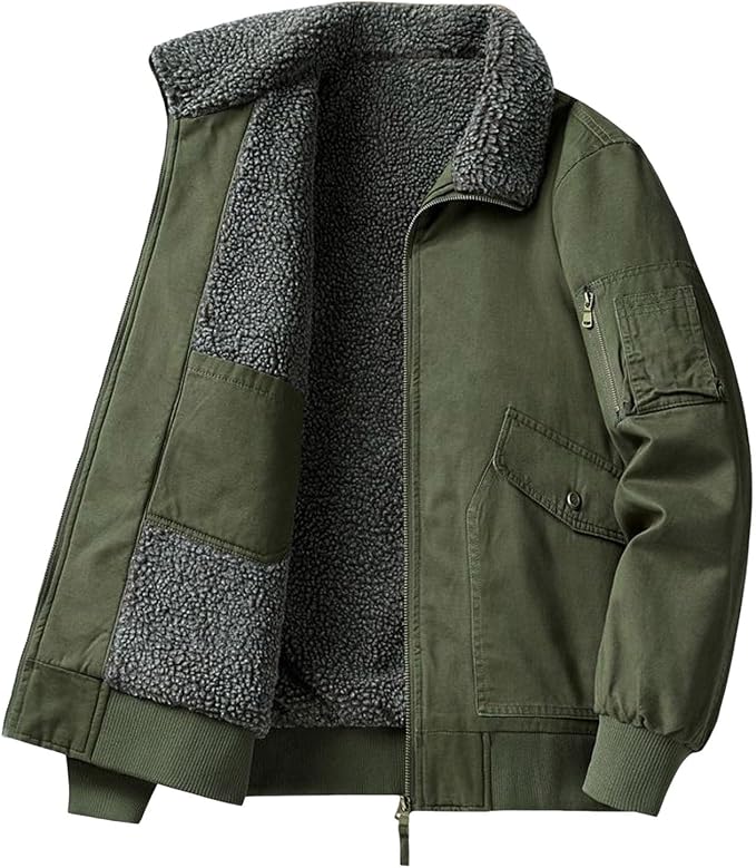 Green Bomber Jacket for men