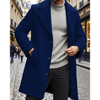 Navy long Winter Coat for Men
