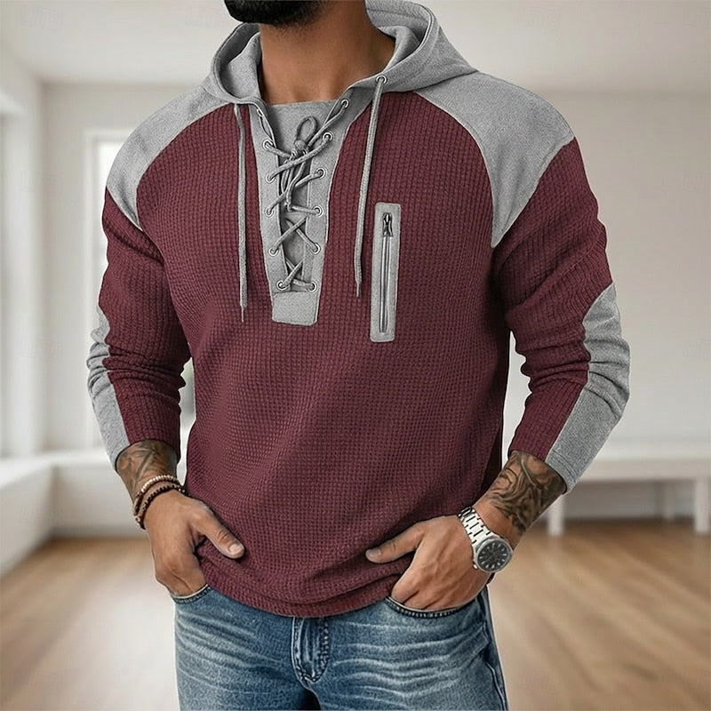 Color Block Hoodie for Men, view 2