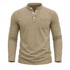 Chest Pocket Henley Shirt for Men, view 4