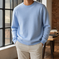 Fine Gauge Crewneck Sweater with Ribbed Trims