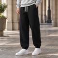 Drawstring Waist Joggers with Cuffed Hem