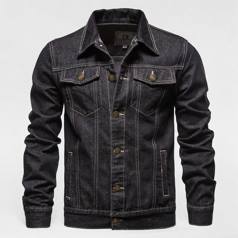 Chest Pockets Denim Jacket with Button Front