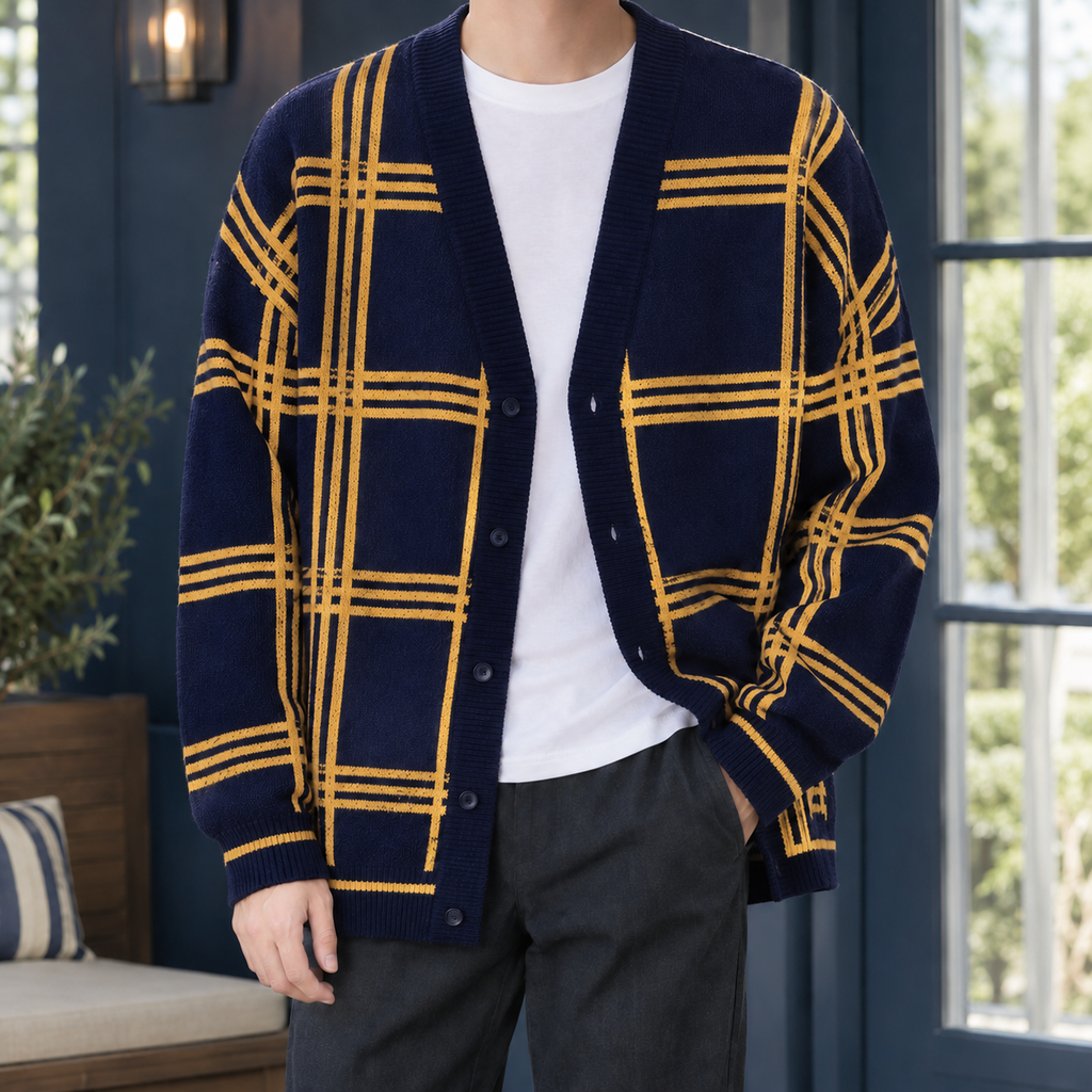 V Neck Cardigan with Button Front