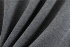 Womens tracksuit with contrast stripe trim in Gray, close-up of the knit