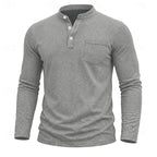 Chest Pocket Henley Shirt for Men, view 11
