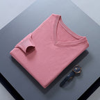 Pink soft Brushed V Neck Sweater for Men