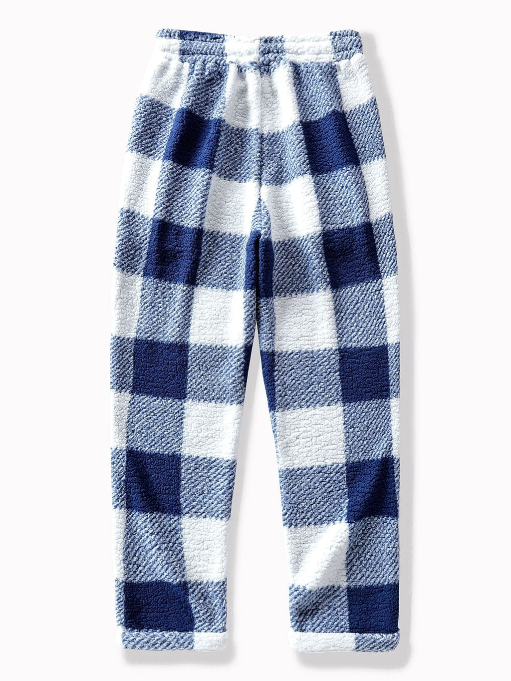 Buffalo Check Flannel Pajama Set with Drawstring Waist