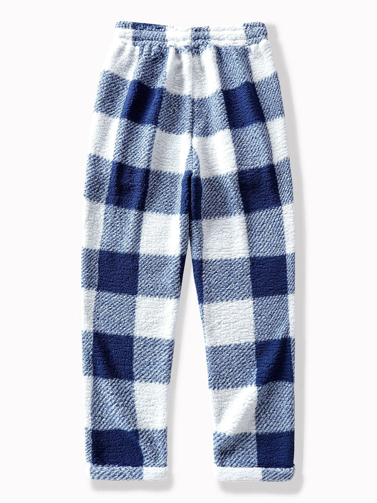 Buffalo Check Flannel Pajama Set with Drawstring Waist