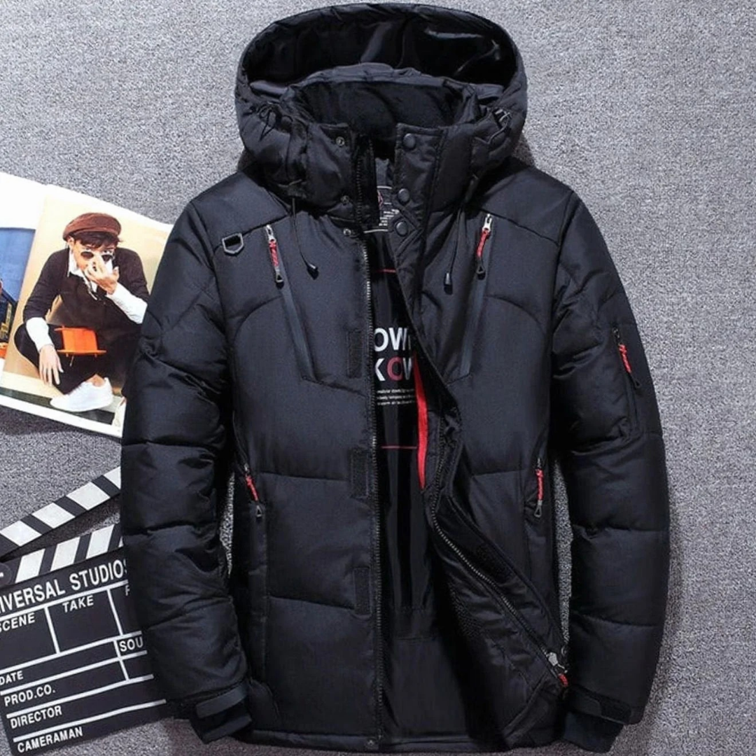 Black padded Winter Jacket for Men