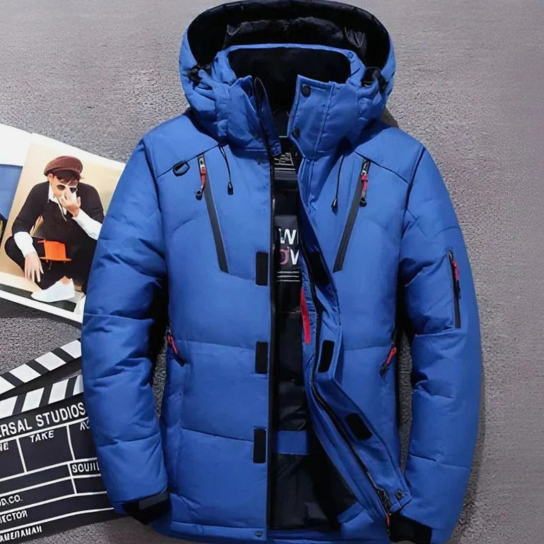 Blue padded Winter Jacket for Men