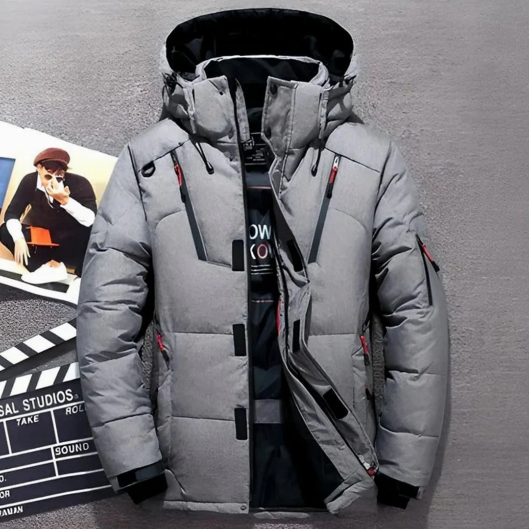 Gray padded Winter Jacket for Men