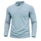 Chest Pocket Henley Shirt for Men, view 8