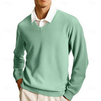 Green lightweight V Neck Sweater for Men