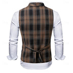 Plaid Dress Vest for Men, view 4