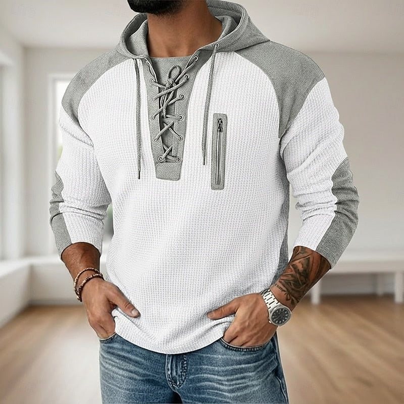 Color Block Hoodie for Men, view 3