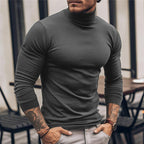 Mens turtleneck in Dark Gray, worn on model