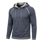 Mens pullover hoodie in Slate, front view