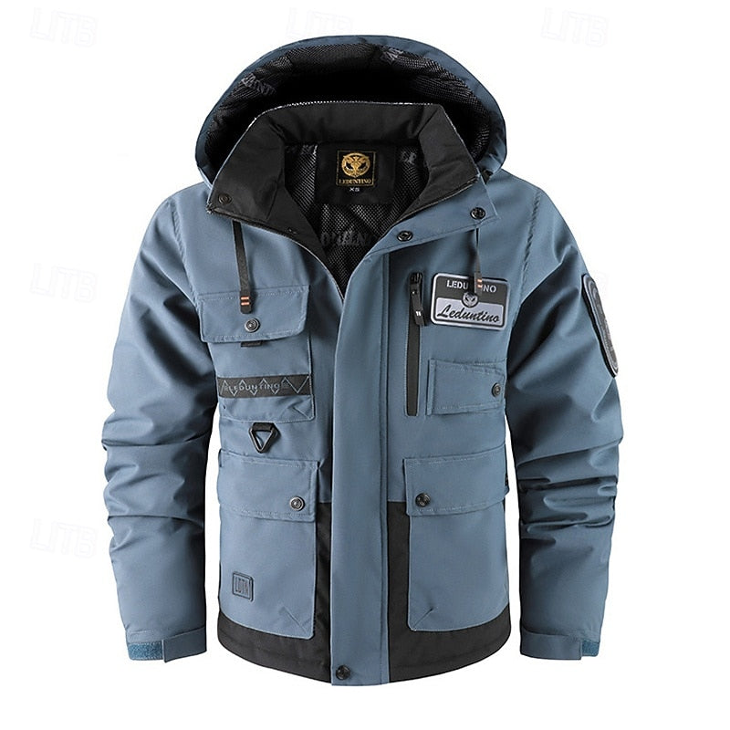 All-Weather Hooded Utility Jacket