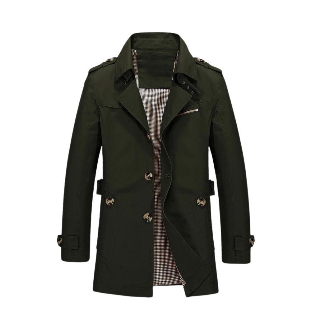 Green Trench Coat for men