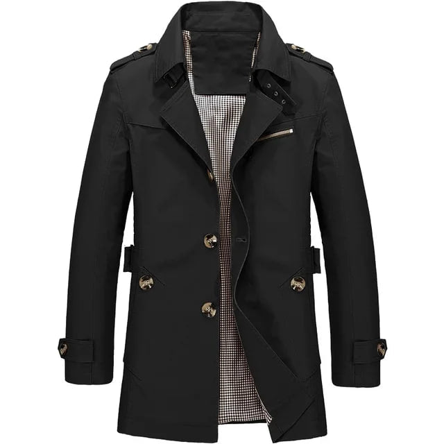Black Trench Coat for men