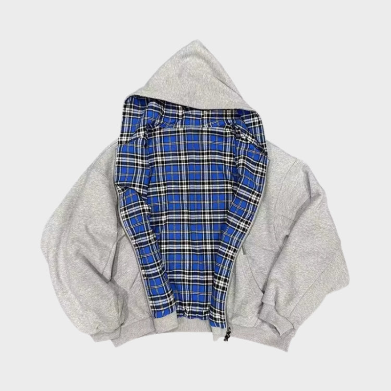 Oversized hoodie for men in gray