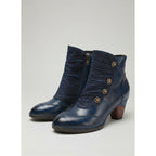 Womens ankle boots in Blue, pair, front view
