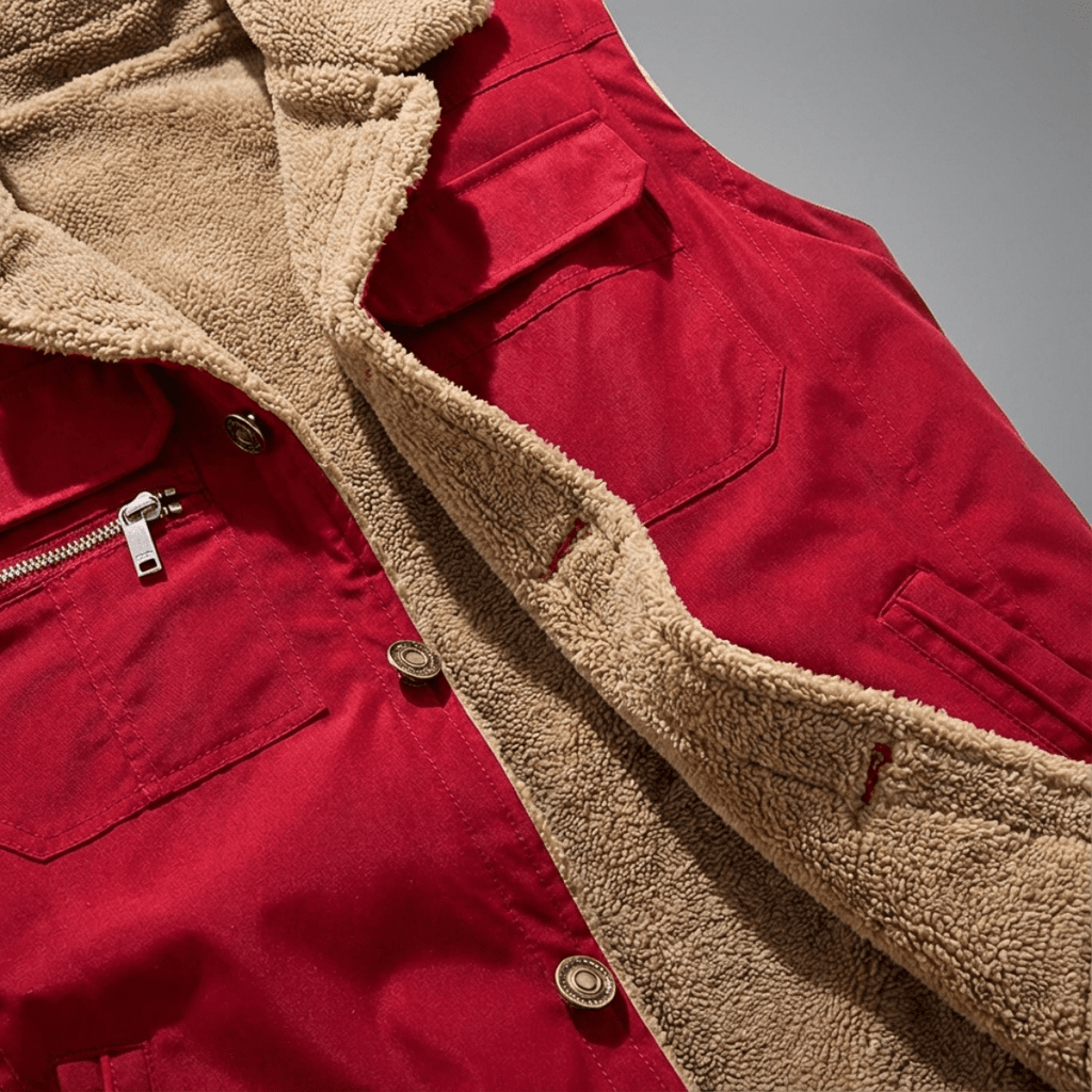 Sherpa Lined Vest for men, detail 2