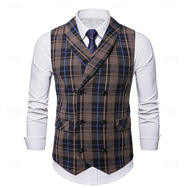 Plaid Dress Vest for Men, view 1
