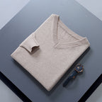 Camel soft Brushed V Neck Sweater for Men