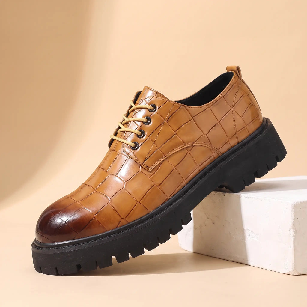 Tan Derby Shoes for men